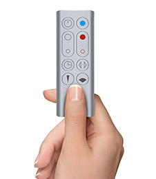 The Dyson Pure Hot + Cool™ fan heater. Comes with a remote control. 